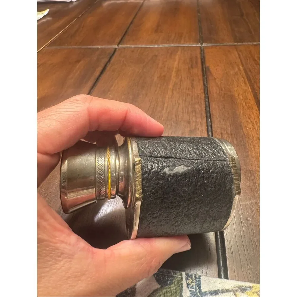 Vintage High Power Monocular Telescope Pocket Scope Leather Covered Optic